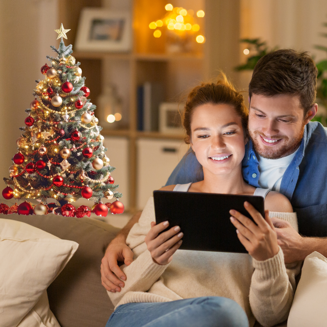 couple watching on an ipad